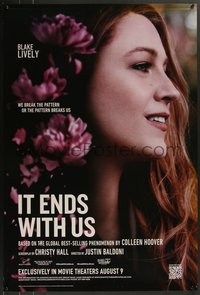 7w0553 IT ENDS WITH US teaser DS 1sh 2024 Blake Lively, Justin Baldoni, ultra rare!