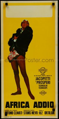 7w0243 AFRICA ADDIO Italian locandina 1966 Jacopetti & Prosperi, gave you Mondo Cane, rare!