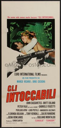 7w0258 MACHINE GUN McCAIN Italian locandina 1969 Cassavetes, Ekland, roulette gambling, ultra rare!