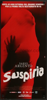 7w0266 SUSPIRIA Italian locandina R2017 Argento horror, Mario de Berardinis art, now in 4K!