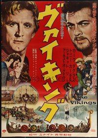 7w1047 VIKINGS Japanese 1958 different images of Kirk Douglas, Tony Curtis & sexy Janet Leigh!