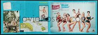 7w0914 BLUE HAWAII Japanese 11x29 press sheet 1962 Elvis Presley surfing & singing with sexy ladies!