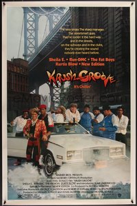 7w0563 KRUSH GROOVE 1sh 1985 hip-hop, Run-DMC, sexy Sheila E & The Fat Boys!