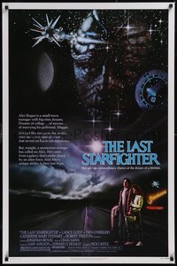 7w0566 LAST STARFIGHTER 1sh 1984 Catherine Mary Stewart & Lance Guest as video game pilot!