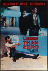 7w0570 LESS THAN ZERO 1sh 1987 Andrew McCarthy, Robert Downey Jr., Jami Gertz, James Spader!