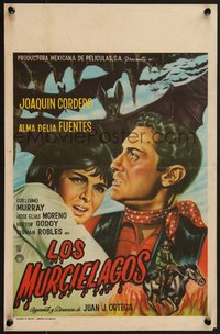 7w0745 LOS MURCIELAGOS Mexican WC 1964 western cowboys attacked by vampires, ultra rare!