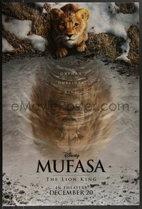 7w0597 MUFASA: THE LION KING advance DS 1sh 2024 Walt Disney prequel, Pierre, cute image, rare!