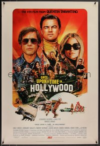 7w0613 ONCE UPON A TIME IN HOLLYWOOD advance 1sh 2019 Tarantino, DiCaprio, Steven Chorney art!