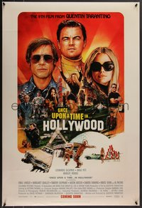 7w0616 ONCE UPON A TIME IN HOLLYWOOD int'l advance DS 1sh 2019 Tarantino, DiCaprio, Steven Chorney art!