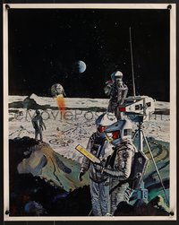 7w0747 2001: A SPACE ODYSSEY color 16x20 still 1968 Stanley Kubrick, Bob McCall moon art!