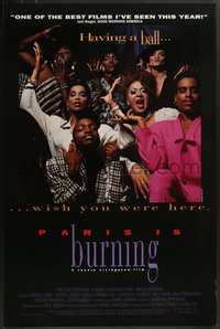 7w0622 PARIS IS BURNING 1sh 1990 cross-dressing drag queens in NYC!