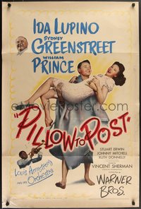 7w0625 PILLOW TO POST 1sh 1945 William Prince, Ida Lupino, plus Louis Armstrong playing his trumpet!