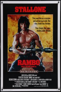 7w0633 RAMBO FIRST BLOOD PART II 1sh 1985 no law, no war can stop Sylvester Stallone w/his RPG!