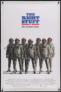 7w0641 RIGHT STUFF advance 1sh 1983 great line up of the first NASA astronauts all suited up!