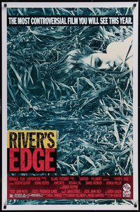 7w0643 RIVER'S EDGE 1sh 1986 Keanu Reeves, Glover, most controversial film you will see this year!