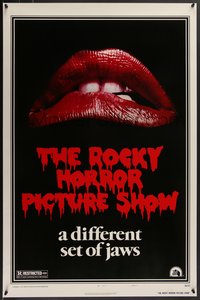 7w0646 ROCKY HORROR PICTURE SHOW 1sh R1980s close up lips image, a different set of jaws!