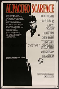 7w0648 SCARFACE 1sh 1983 Al Pacino as Tony Montana, Brian De Palma, Oliver Stone classic!