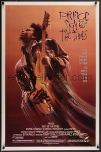 7w0655 SIGN 'O' THE TIMES 1sh 1987 rock and roll concert, great image of Prince w/guitar!