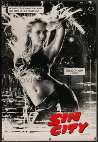 7w0656 SIN CITY teaser DS 1sh 2005 Frank Miller comic, b/w image of sexy Jessica Alba as Nancy!