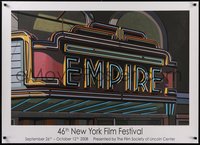 7w0119 46TH NEW YORK FILM FESTIVAL 32x44 film festival poster 2008 Cottingham art, ultra rare!