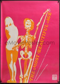 7w0271 BEST AGE 22x31 film festival poster 1970 Papousek's Nejkrasnejsi vek, Allen art, ultra rare!