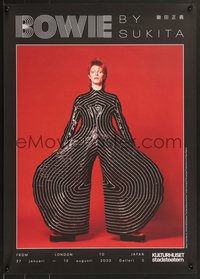 7w0746 BOWIE BY SUKITA 20x28 Swedish art exhibition 2023 from 1973 Aladdin Sane tour, ultra rare!