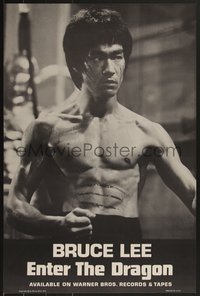 7w0756 ENTER THE DRAGON 18x28 music poster 1973 Bruce Lee, soundtrack, film that made him a legend!