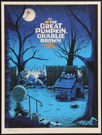 7w0072 IT'S THE GREAT PUMPKIN CHARLIE BROWN signed #160/280 18x24 art print 2015 by Doyle, regular!