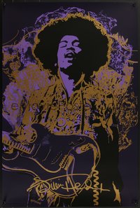 7w0049 JIMI HENDRIX #114/175 24x36 art print 2015 art by Naja Conrad-Hansen, purple edition!