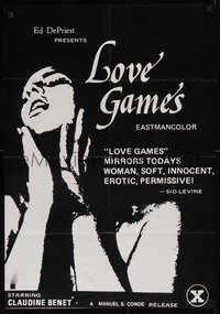 7w0397 LOVE GAMES 2-sided 22x32 special poster 1976 completely different cast on back, ultra rare!