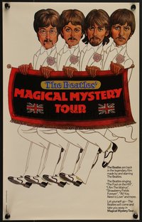 7w0831 MAGICAL MYSTERY TOUR 11x18 special poster R1974 Beatles, Lennon, McCartney, Harrison, Starr!