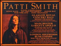 7w0152 PATTI SMITH 30x40 English music poster 1996 cool day-glo design for U.K. tour, ultra rare!