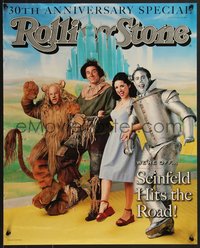 7w0835 ROLLING STONE 18x23 special poster 1998 Seliger Wizard of Oz parody image w/cast of Seinfeld!