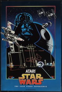 7w0269 STAR WARS 20x30 advertising poster 1983 Darth Vader, Atari coin video experience!