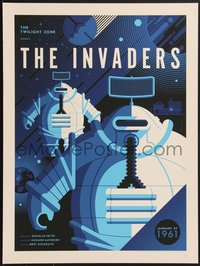 7w0096 TWILIGHT ZONE #86/230 18x24 art print 2016 The Invaders, Tom Whalen art, regular edition!