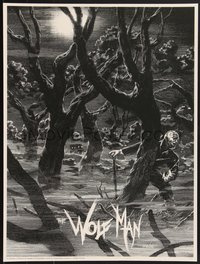 7w0102 WOLF MAN #237/295 18x24 art print 2015 art by Nicolas Delort, regular edition!