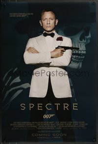 7w0672 SPECTRE IMAX int'l advance DS 1sh 2015 cool image of Daniel Craig as James Bond 007 with gun!