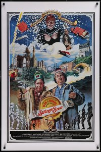 7w0683 STRANGE BREW int'l 1sh 1983 art of hosers Rick Moranis & Dave Thomas with beer by John Solie!