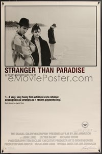 7w0684 STRANGER THAN PARADISE 1sh 1984 Jim Jarmusch, John Lurie, with Eszter Balint on beach!