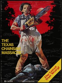 7w0028 TEXAS CHAINSAW MASSACRE signed 29x39 Australian video 1974 by Hooper + NINE more, ultra rare!