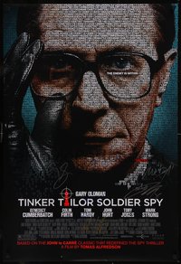 7w0009 TINKER TAILOR SOLDIER SPY signed advance DS 1sh 2011 by Gary Oldman, Tom Hardy & SEVEN others