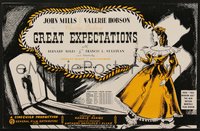 7w0789 GREAT EXPECTATIONS English trade ad 1947 Mills, Hobson, Dickens, David Lean, ultra rare!