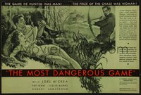 7w0749 MOST DANGEROUS GAME trade ad 1932 Pichel & Schoedsack, McCrea and Fay Wray, ultra rare!