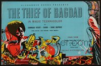 7w0795 THIEF OF BAGDAD English trade ad R1950s Sabu, Genie, Pegasus & magic carpet, ultra rare!