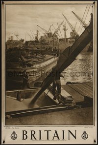 7w0418 BRITAIN 20x30 English travel poster 1960s men working at The Docks, Hull, ultra rare!