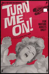 7w0712 TURN ME ON 1sh 1968 take a trip with the swingers, image of sexy woman in throes of passion!