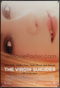 7w0722 VIRGIN SUICIDES 1sh 1999 Sofia Coppola directed, cool close-up image of pretty Kirstin Dunst!