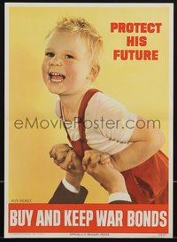 7w0761 BUY & KEEP WAR BONDS 10x14 WWII war poster 1944 smiling child by Ruth Nichols, ultra rare!