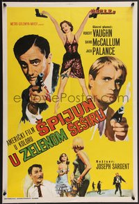 7w0774 SPY IN THE GREEN HAT Yugoslavian 19x28 1966 Vaughn & David McCallum, Man from UNCLE, rare!