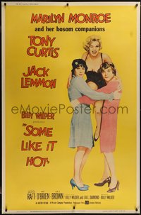 7x0080 SOME LIKE IT HOT style Y 40x60 1959 sexy Marilyn Monroe, Curtis & Lemmon in drag, ultra rare!